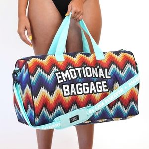 Tribal Print "Emotional Baggage" Duffle Bag NWT BNIB